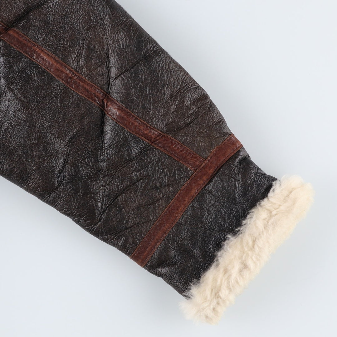 Vintage DANIEL ADVENTURE B-3 Type Sheepskin Mouton Flight Jacket, Men's Size L unclear brown type Vintage Second Hand
