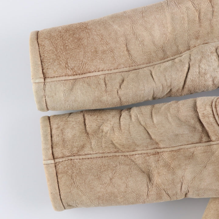 Vintage Lawrence sheepskin shearling lunch coat, made in the USA, size M, men's. Genuine Leather Sheepskin Beige type Vintage Second Hand