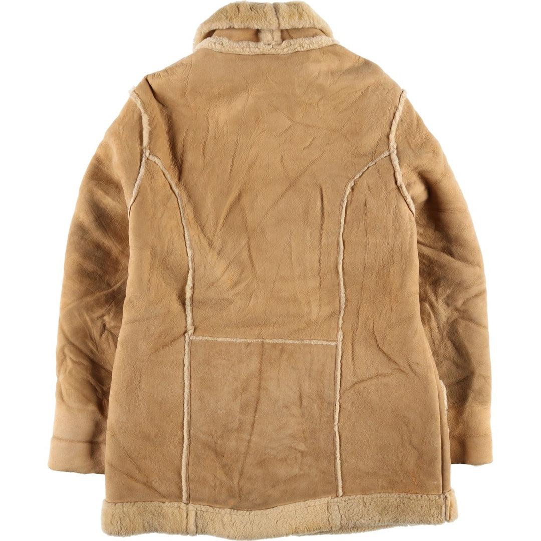 Vintage 1970'S Buckboard Sheepskin Mouton Jacket, Men's Size Medium Genuine Leather Suede Leather Beige type Vintage Second Hand