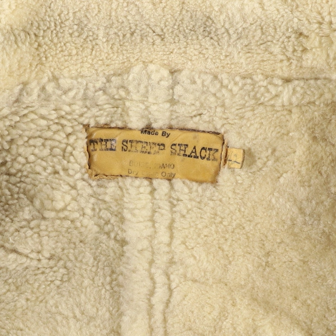 THE SHEEP SHACK Vintage Sheepskin Mouton Jacket, Men's Size Medium unclear Beige type Vintage Second Hand
