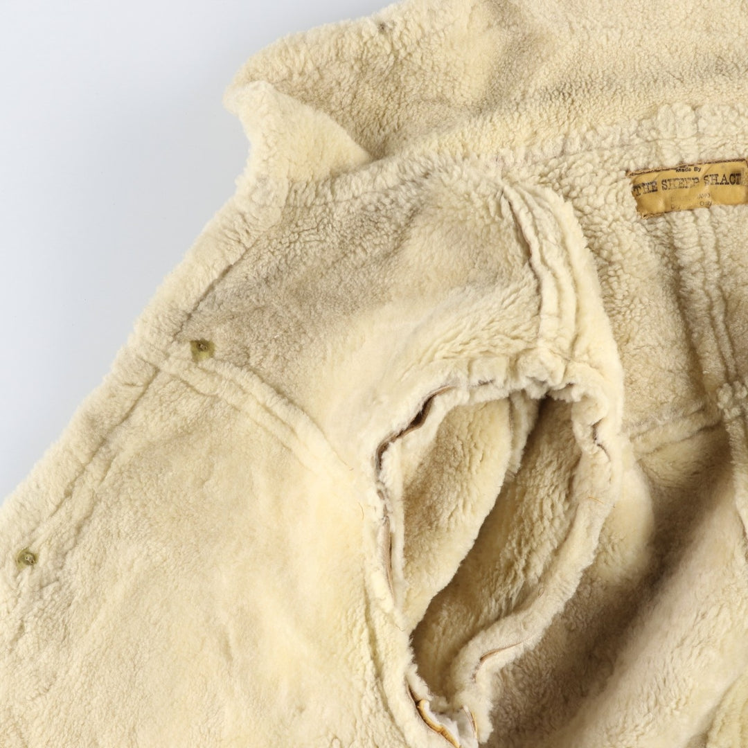 THE SHEEP SHACK Vintage Sheepskin Mouton Jacket, Men's Size Medium unclear Beige type Vintage Second Hand