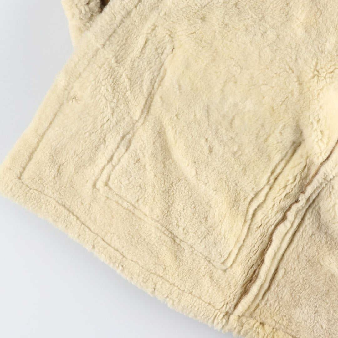 THE SHEEP SHACK Vintage Sheepskin Mouton Jacket, Men's Size Medium unclear Beige type Vintage Second Hand