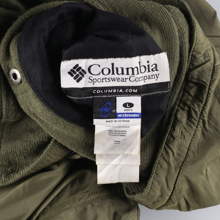 Columbia Reversible Ripstop Padded Puffer Jacket, Men's Size L polyester Khaki type sage green Vintage Second Hand