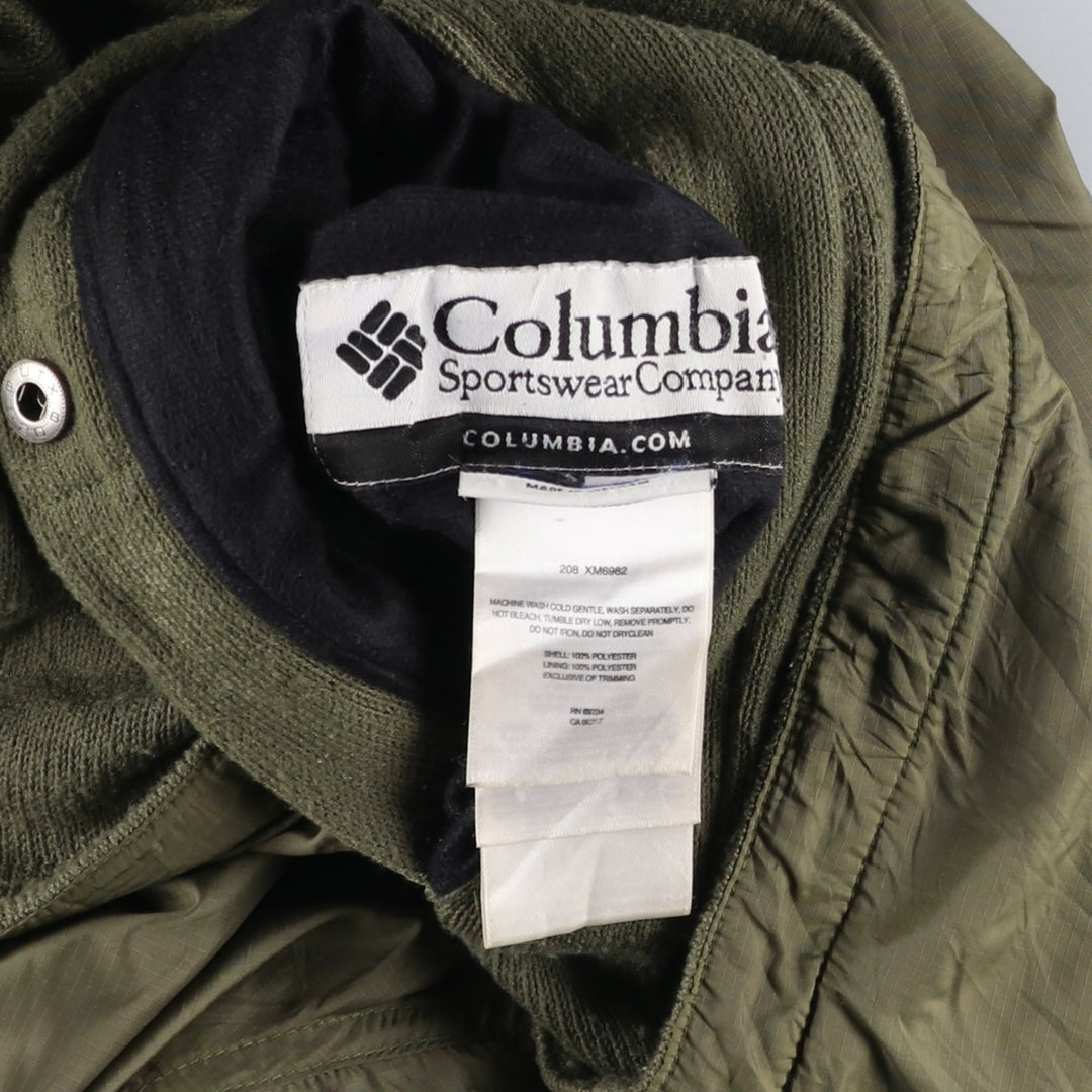 Columbia Reversible Ripstop Padded Puffer Jacket, Men's Size L polyester Khaki type sage green Vintage Second Hand