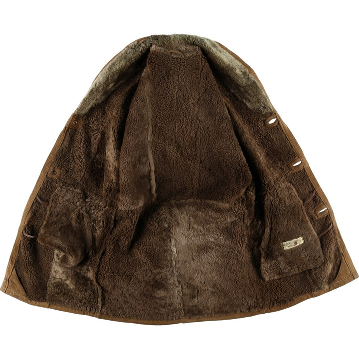 Vintage sheepskin mouton coat, men's size M unclear brown type Vintage Second Hand