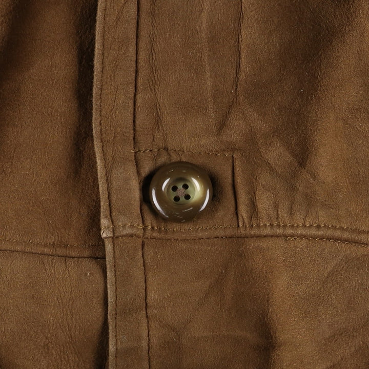 Vintage sheepskin mouton coat, men's size M unclear brown type Vintage Second Hand