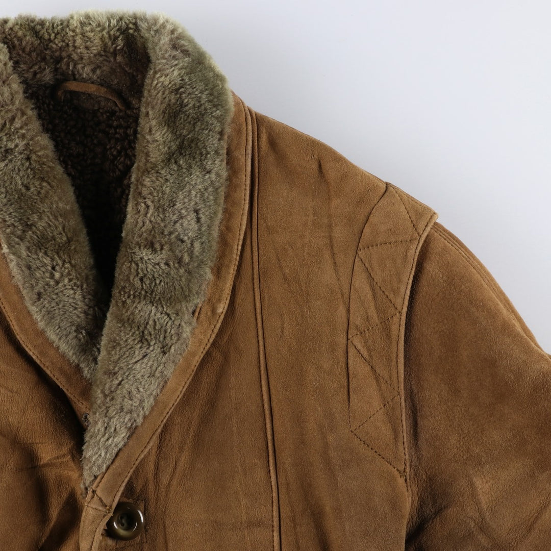Vintage sheepskin mouton coat, men's size M unclear brown type Vintage Second Hand