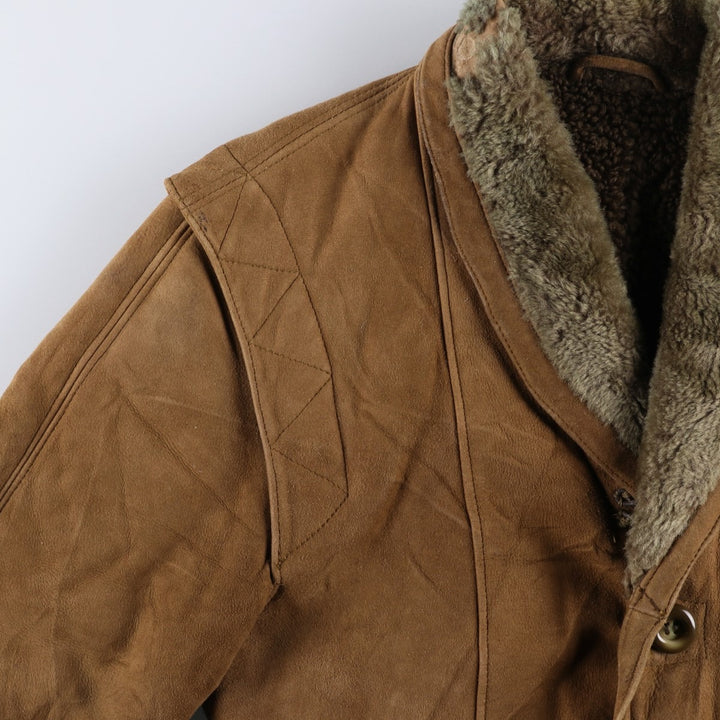 Vintage sheepskin mouton coat, men's size M unclear brown type Vintage Second Hand
