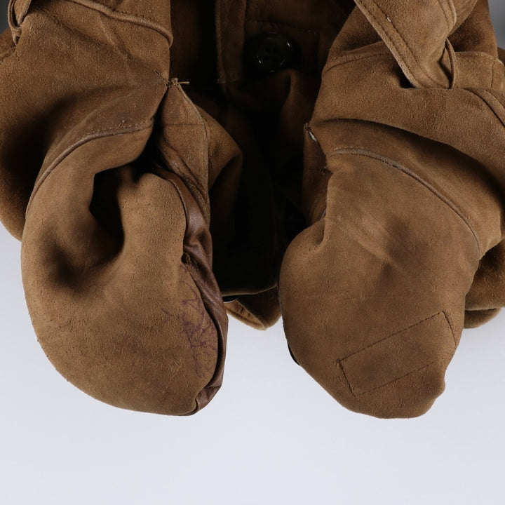 Vintage sheepskin mouton coat, men's size M unclear brown type Vintage Second Hand