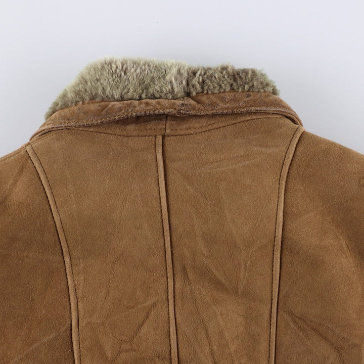 Vintage sheepskin mouton coat, men's size M unclear brown type Vintage Second Hand
