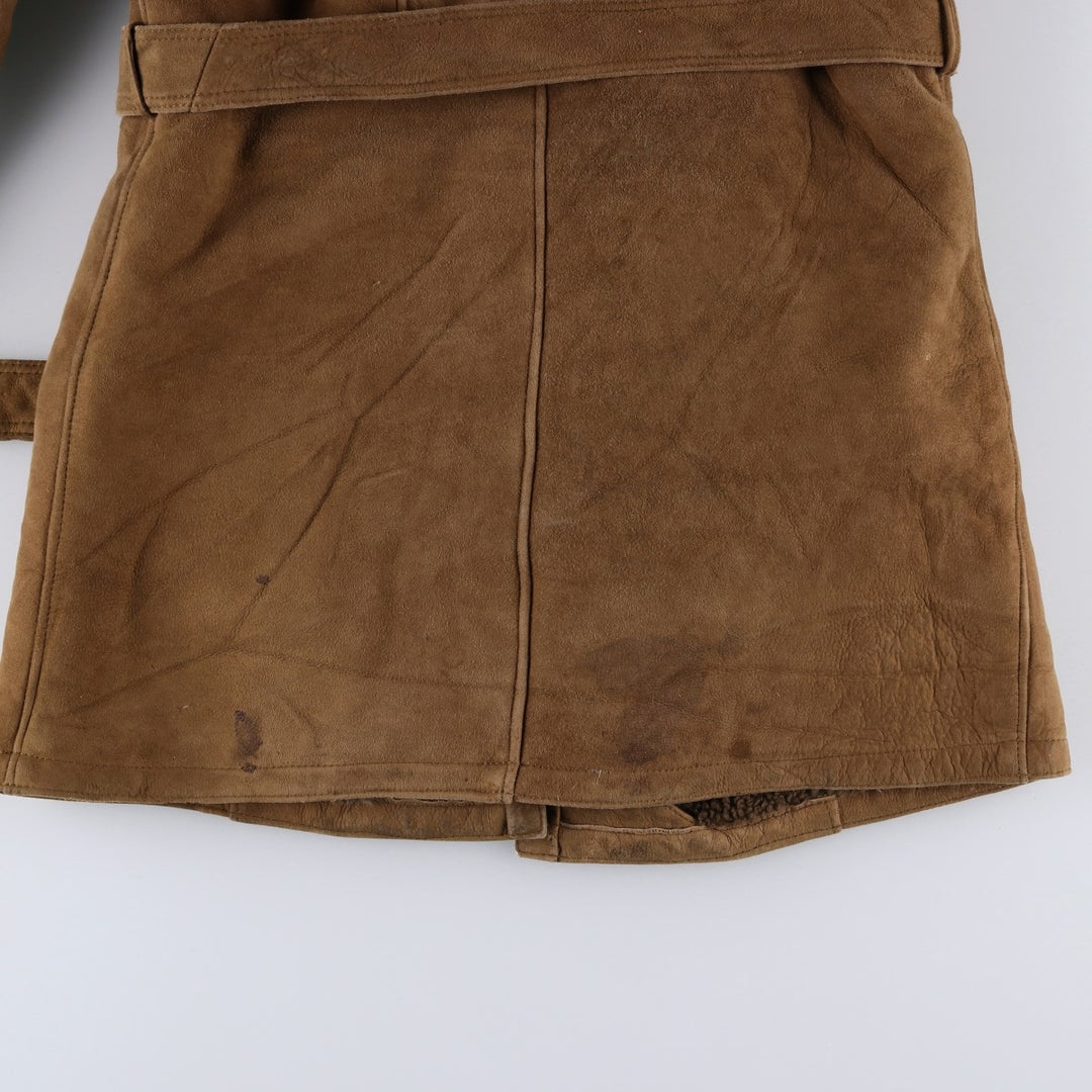 Vintage sheepskin mouton coat, men's size M unclear brown type Vintage Second Hand