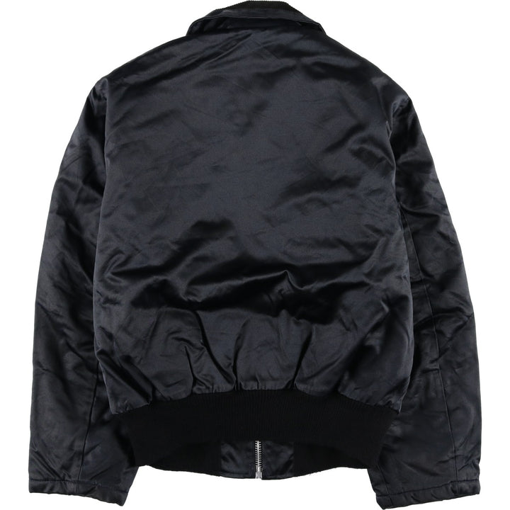 Vintage 80s-90'S Uniforms Unlimited Policeman Jacket, Padded Puffer Jacket, Made in USA, Men's Size L Rayon black type Vintage Second Hand