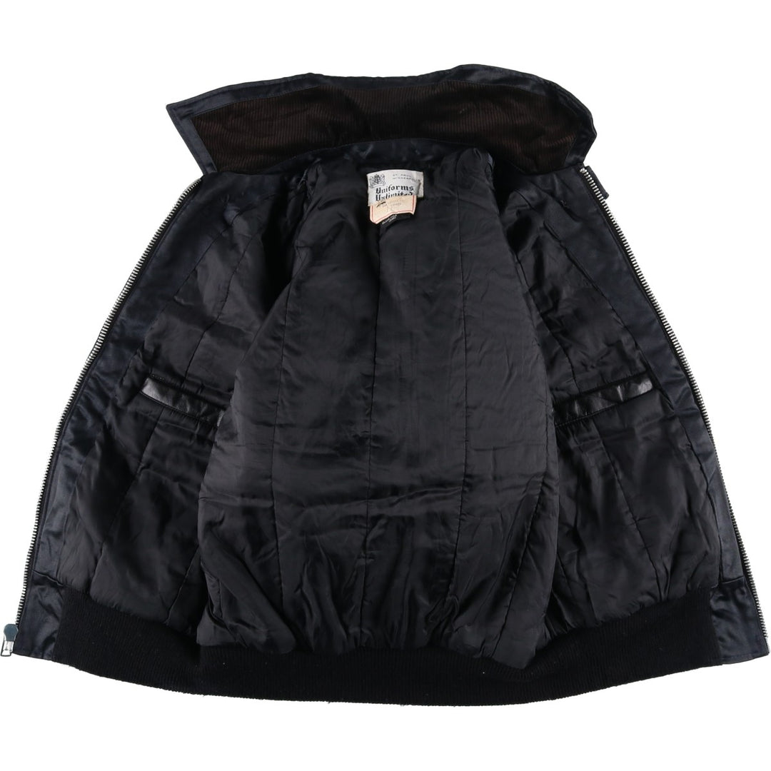 Vintage 80s-90'S Uniforms Unlimited Policeman Jacket, Padded Puffer Jacket, Made in USA, Men's Size L Rayon black type Vintage Second Hand