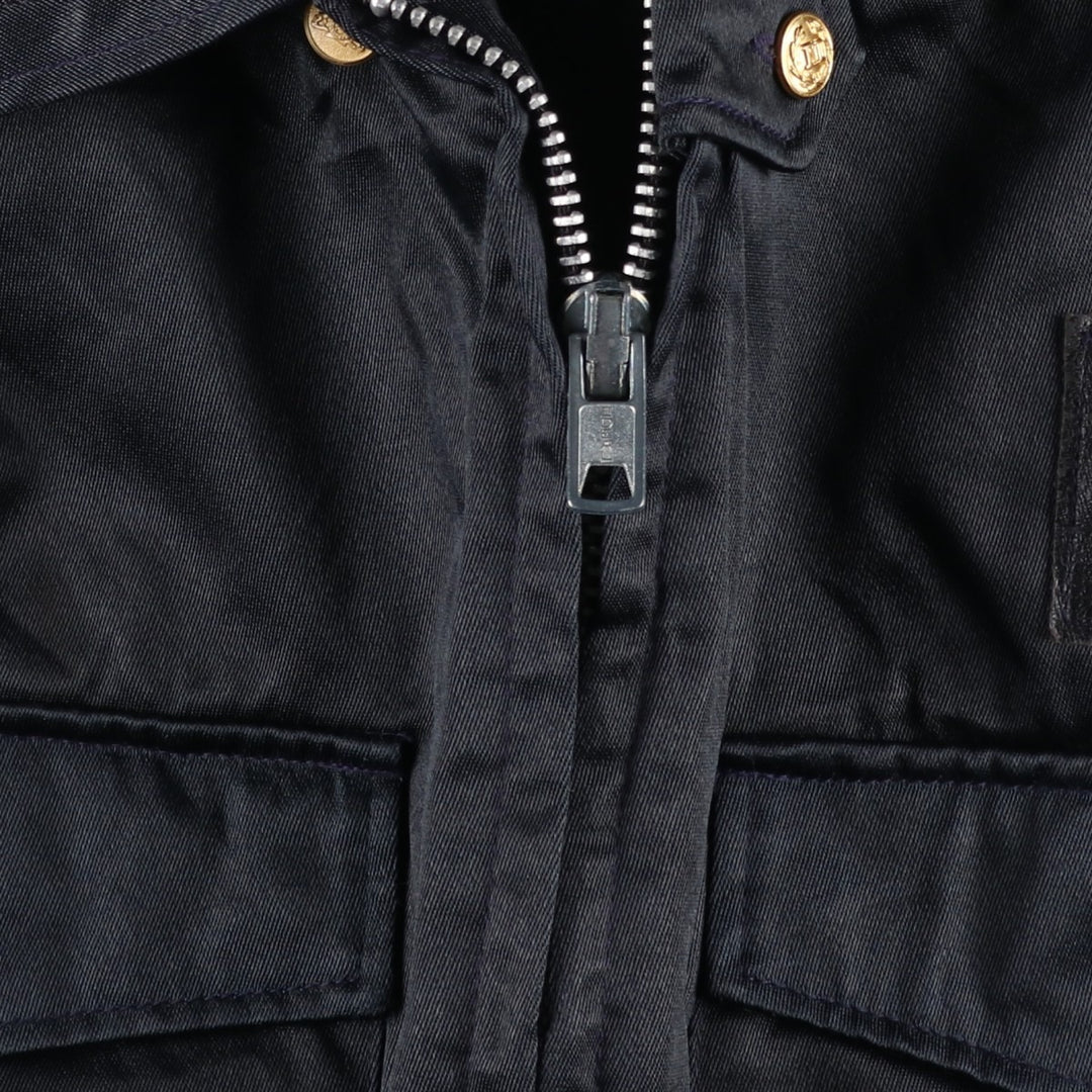 Vintage 80s-90'S Uniforms Unlimited Policeman Jacket, Padded Puffer Jacket, Made in USA, Men's Size L Rayon black type Vintage Second Hand