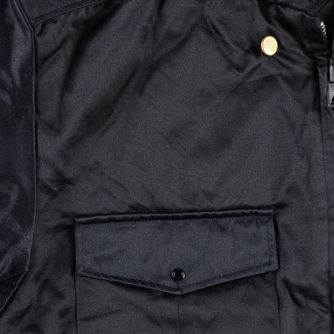 Vintage 80s-90'S Uniforms Unlimited Policeman Jacket, Padded Puffer Jacket, Made in USA, Men's Size L Rayon black type Vintage Second Hand