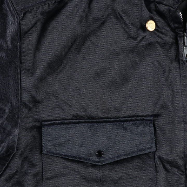 Vintage 80s-90'S Uniforms Unlimited Policeman Jacket, Padded Puffer Jacket, Made in USA, Men's Size L Rayon black type Vintage Second Hand