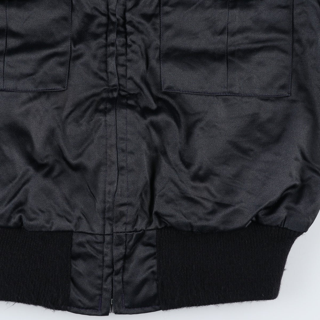 Vintage 80s-90'S Uniforms Unlimited Policeman Jacket, Padded Puffer Jacket, Made in USA, Men's Size L Rayon black type Vintage Second Hand