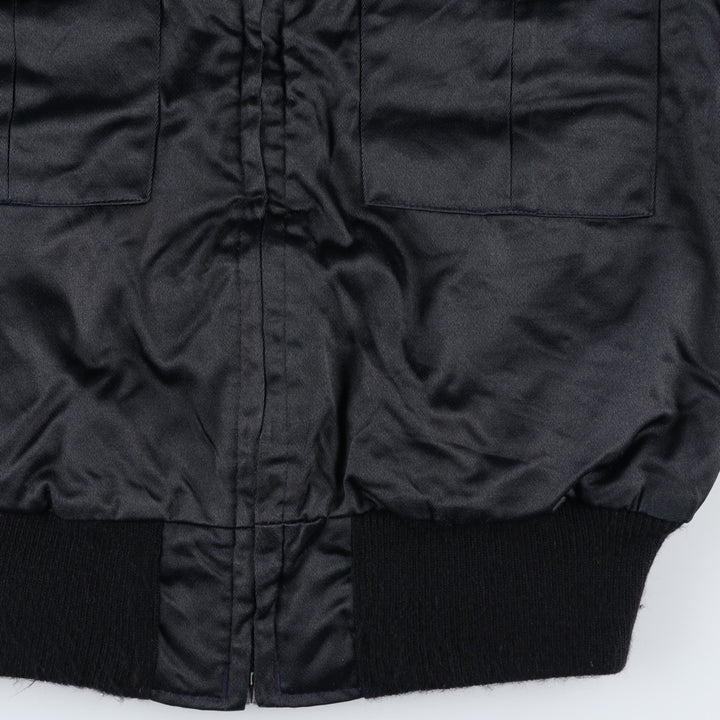 Vintage 80s-90'S Uniforms Unlimited Policeman Jacket, Padded Puffer Jacket, Made in USA, Men's Size L Rayon black type Vintage Second Hand