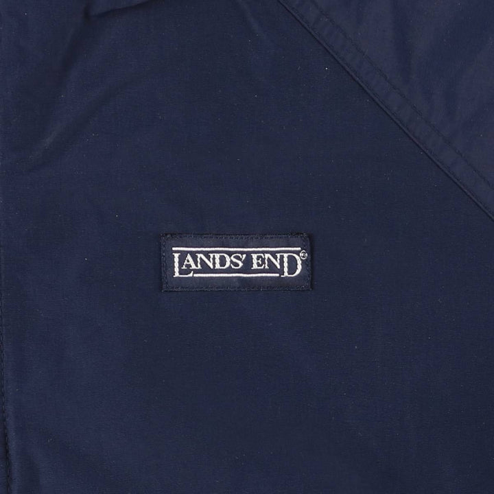 Vintage 80s-90'S Lands' End padded puffer jacket, men's size L Nylon navy blue type Vintage Second Hand