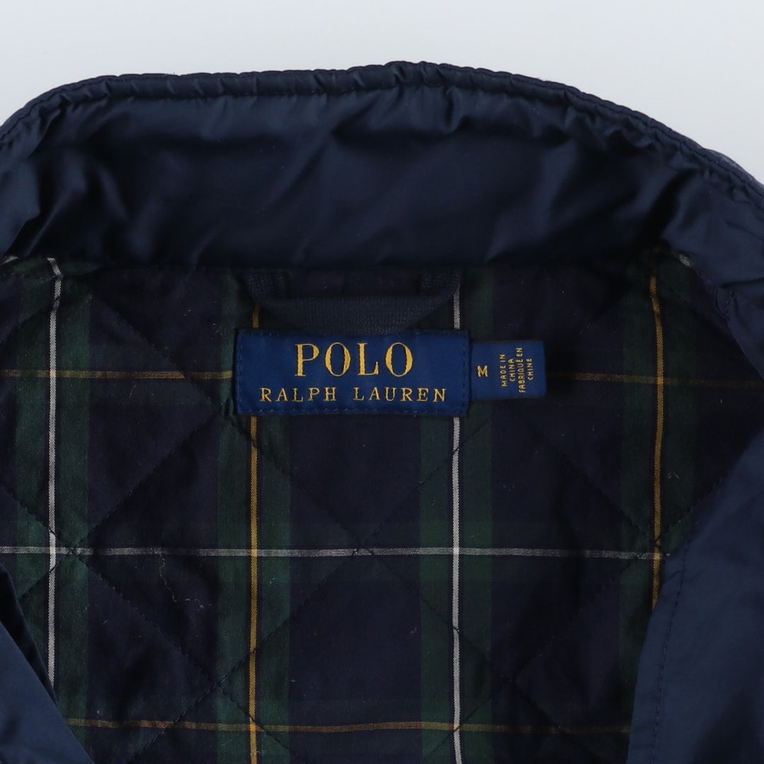 Ralph Lauren POLO RALPH LAUREN Quilted Jacket, Harrington Jacket, Men's Size M polyester navy blue type Vintage Second Hand
