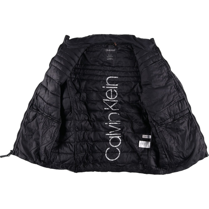 Calvin Klein padded puffer jacket, men's size L Nylon black type Vintage Second Hand