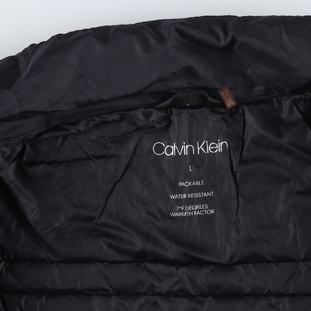 Calvin Klein padded puffer jacket, men's size L Nylon black type Vintage Second Hand