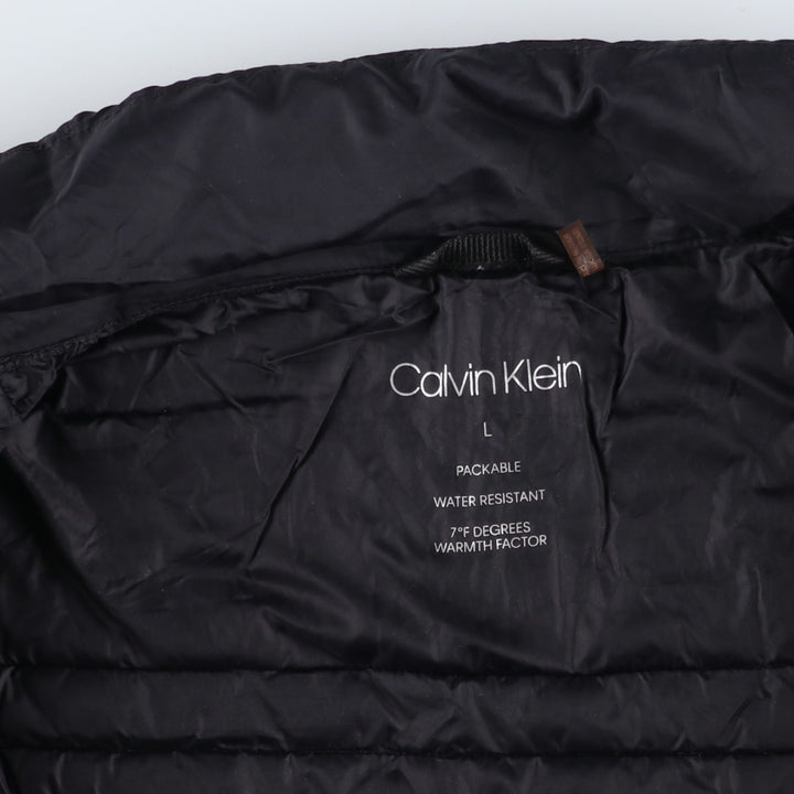 Calvin Klein padded puffer jacket, men's size L Nylon black type Vintage Second Hand