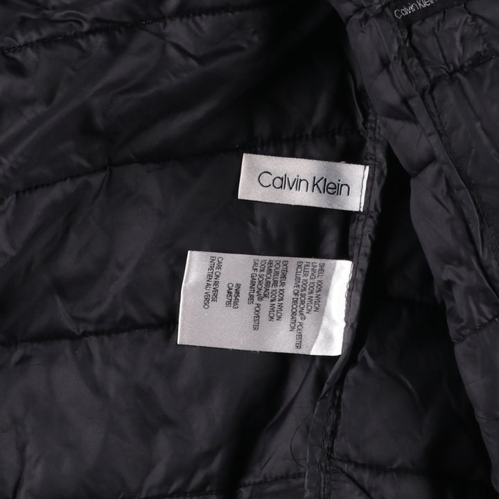 Calvin Klein padded puffer jacket, men's size L Nylon black type Vintage Second Hand