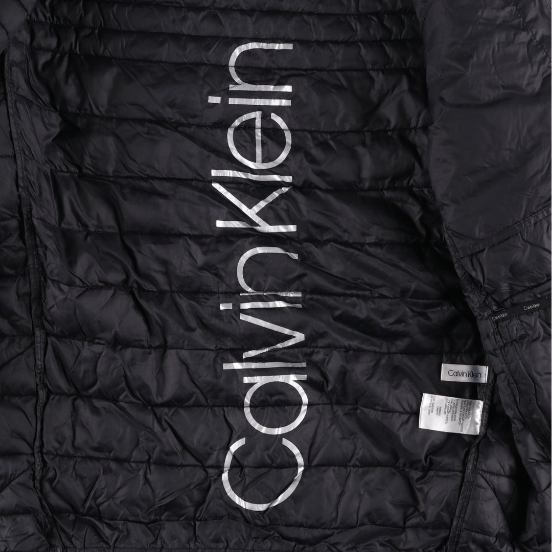 Calvin Klein padded puffer jacket, men's size L Nylon black type Vintage Second Hand