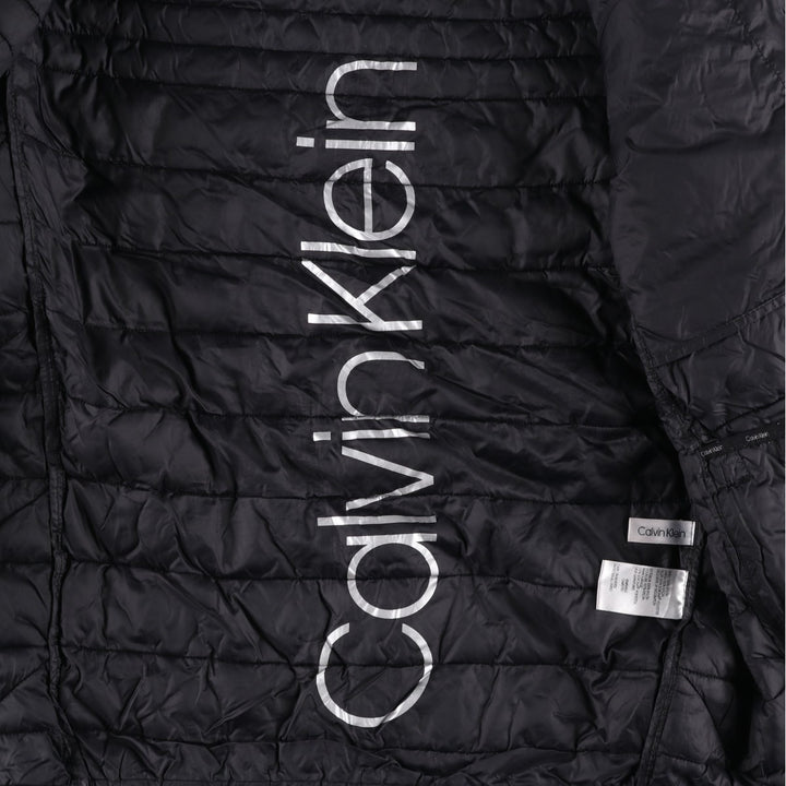 Calvin Klein padded puffer jacket, men's size L Nylon black type Vintage Second Hand