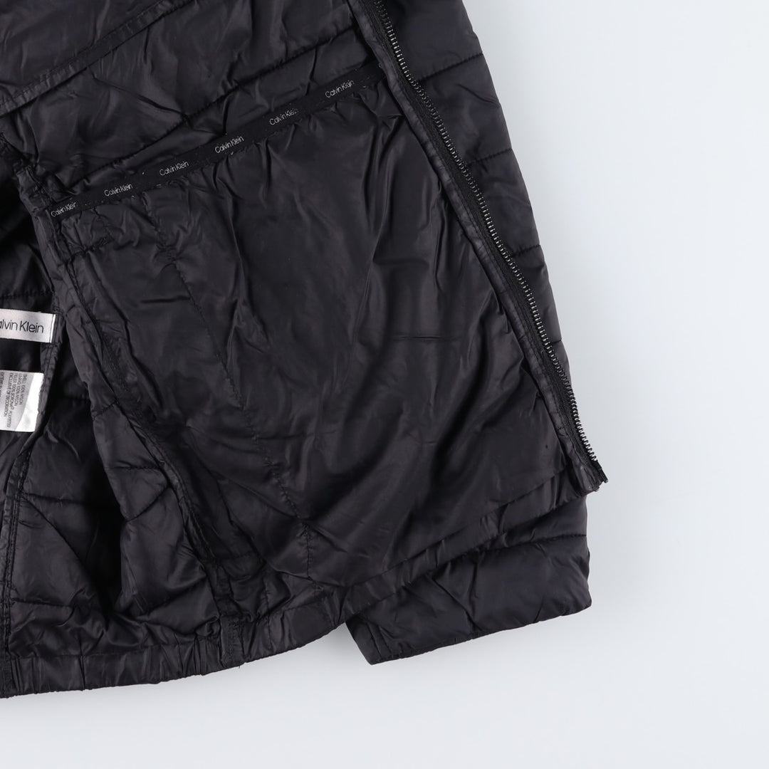 Calvin Klein padded puffer jacket, men's size L Nylon black type Vintage Second Hand