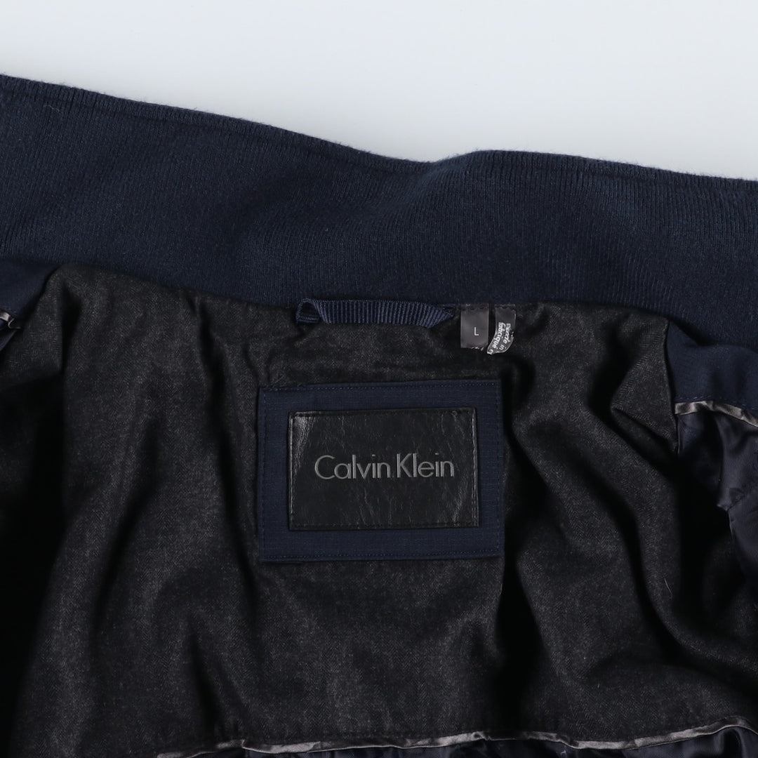 Calvin Klein Men's Padded Puffer Jacket (Size L) polyester navy blue type Vintage Second Hand