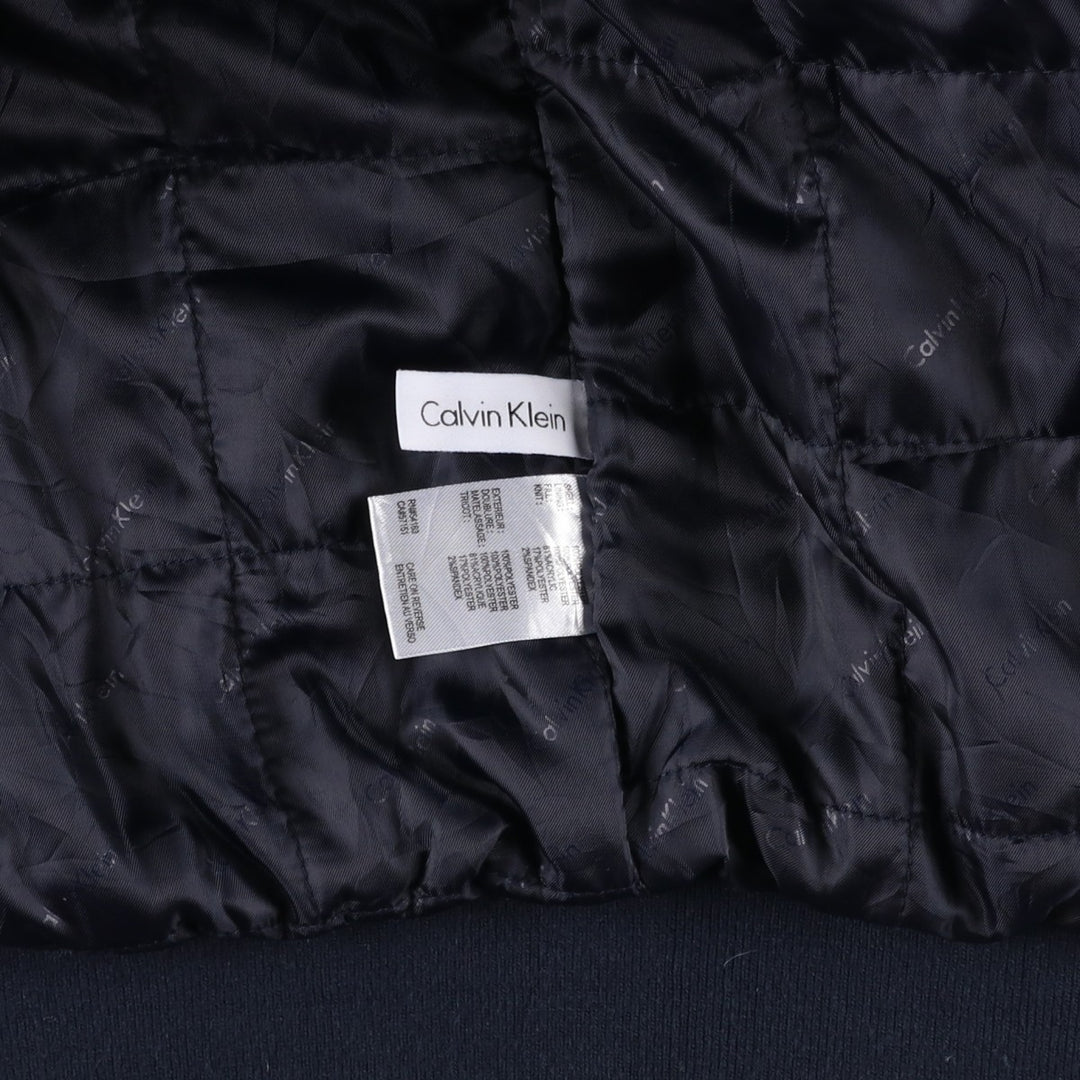 Calvin Klein Men's Padded Puffer Jacket (Size L) polyester navy blue type Vintage Second Hand
