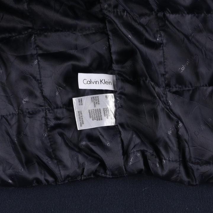 Calvin Klein Men's Padded Puffer Jacket (Size L) polyester navy blue type Vintage Second Hand