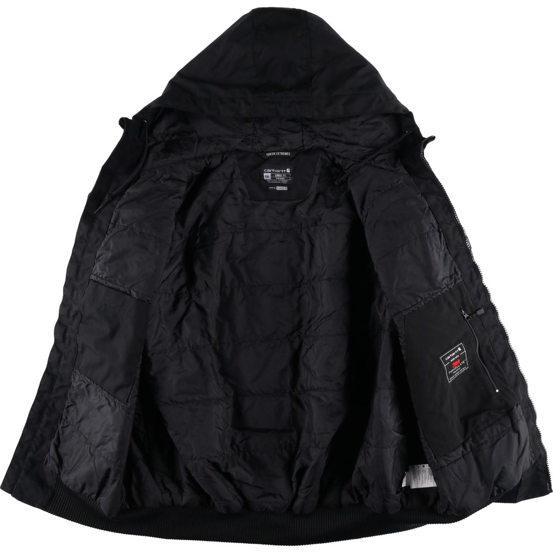 Carhartt Loose Fit Padded Parka Puffer Jacket, Men's XXL Nylon black type Vintage Second Hand