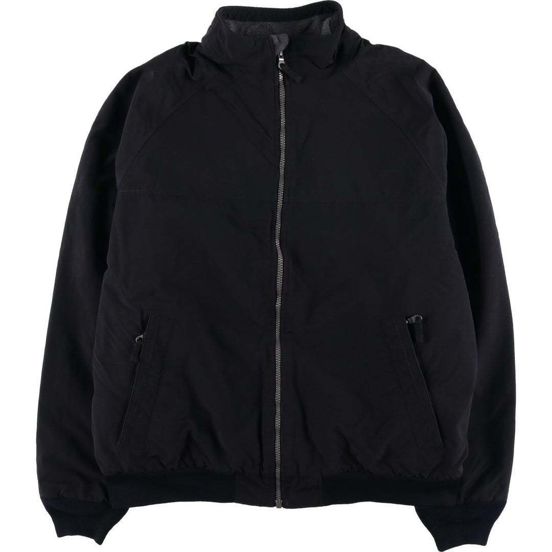 LANDS' END Men's Padded Puffer Jacket (Size L) Nylon black type Vintage Second Hand