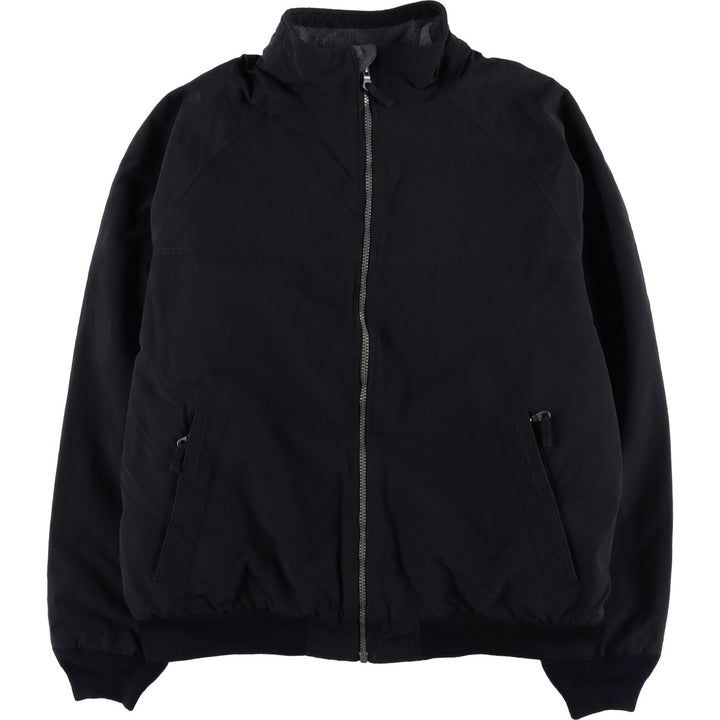 LANDS' END Men's Padded Puffer Jacket (Size L) Nylon black type Vintage Second Hand