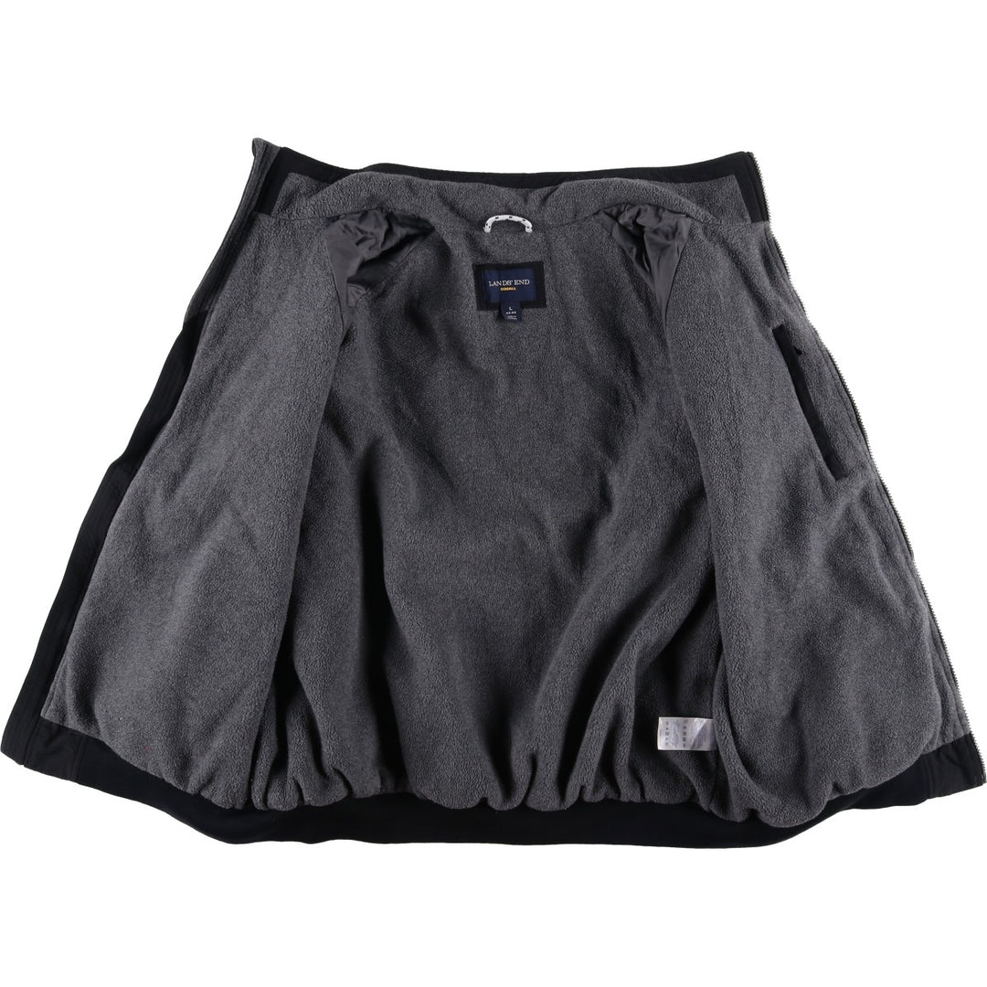 LANDS' END Men's Padded Puffer Jacket (Size L) Nylon black type Vintage Second Hand