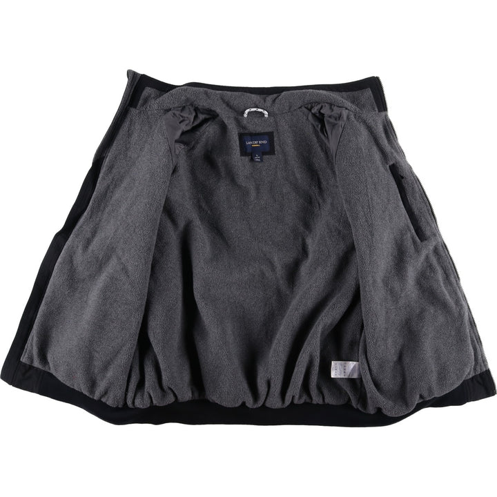 LANDS' END Men's Padded Puffer Jacket (Size L) Nylon black type Vintage Second Hand