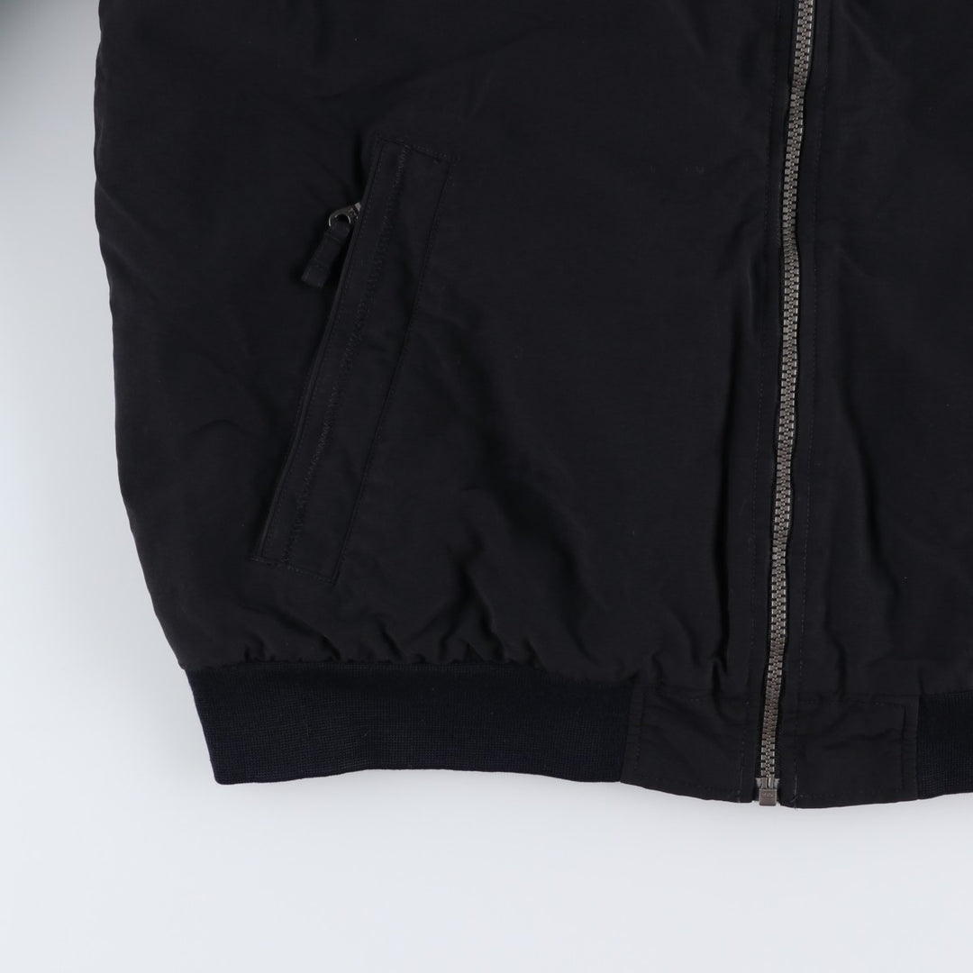 LANDS' END Men's Padded Puffer Jacket (Size L) Nylon black type Vintage Second Hand