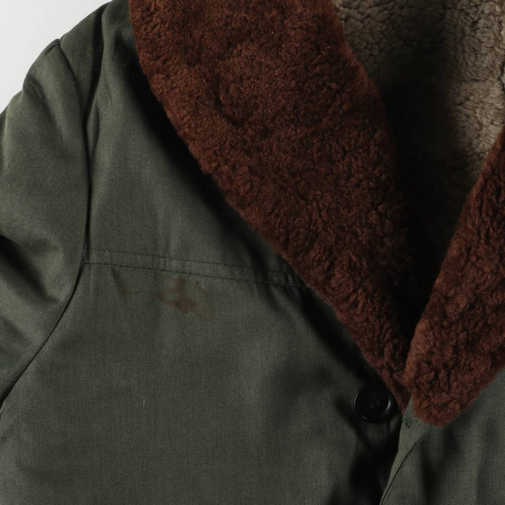 UNKNOWN Vintage Boa Jacket, Men's Size L unclear Khaki type Vintage Second Hand