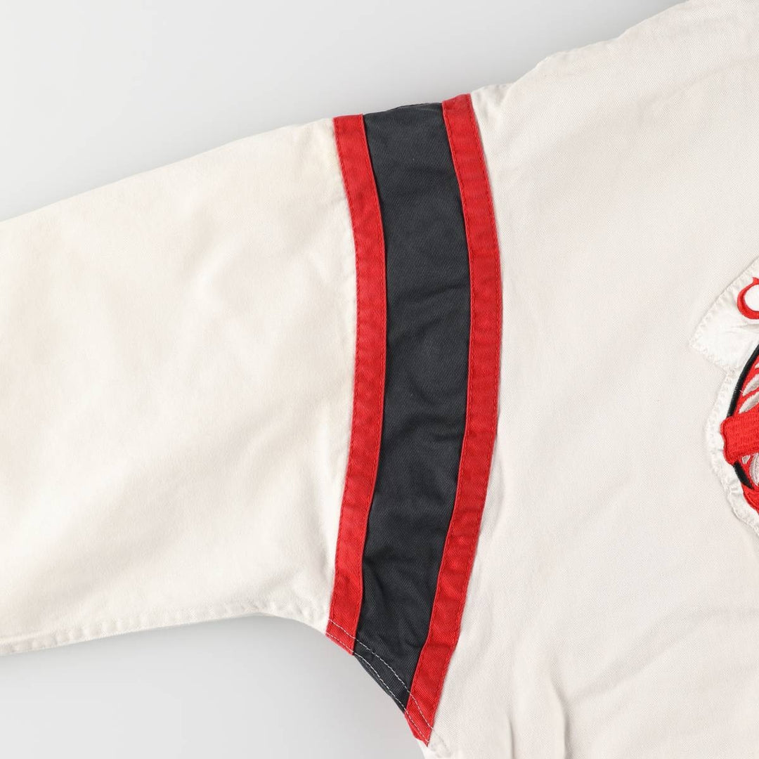 90'S Starter NBA Chicago Bulls Cotton Varsity Jacket, Men's Size XL cotton white type Vintage Second Hand