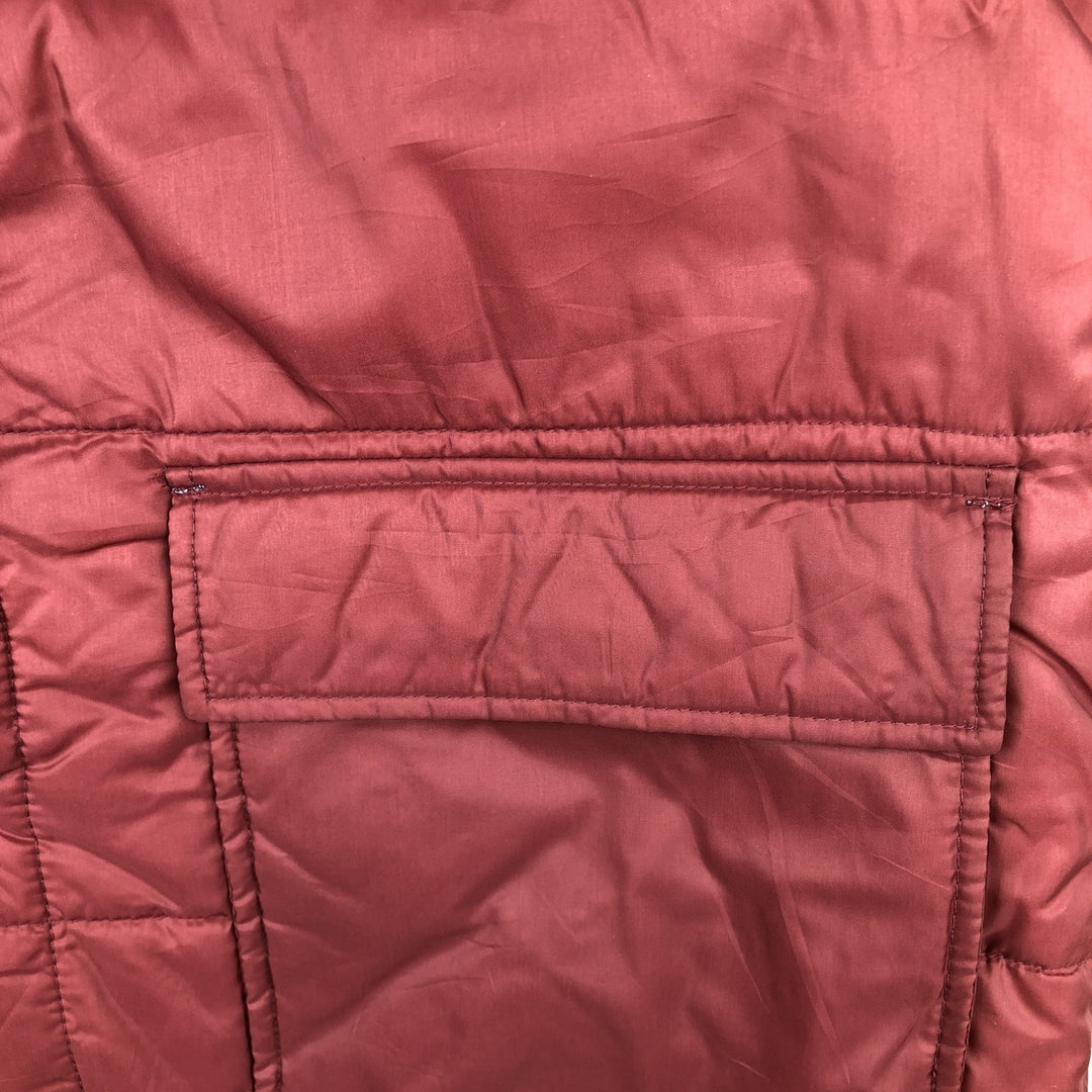Oversized 70s-80'S Sears padded vest, men's size XXXL, vintage Nylon burgundy type Vintage Second Hand