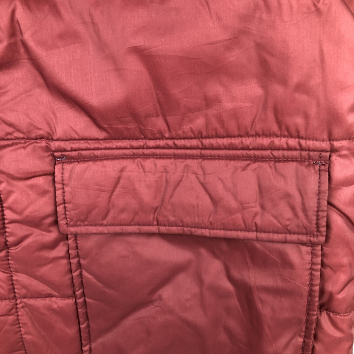 Oversized 70s-80'S Sears padded vest, men's size XXXL, vintage Nylon burgundy type Vintage Second Hand