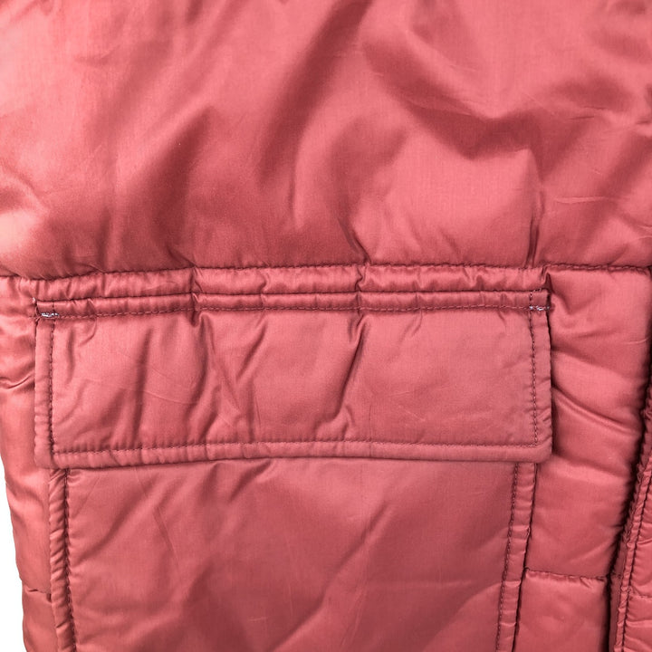 Oversized 70s-80'S Sears padded vest, men's size XXXL, vintage Nylon burgundy type Vintage Second Hand