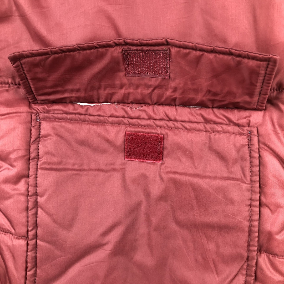 Oversized 70s-80'S Sears padded vest, men's size XXXL, vintage Nylon burgundy type Vintage Second Hand