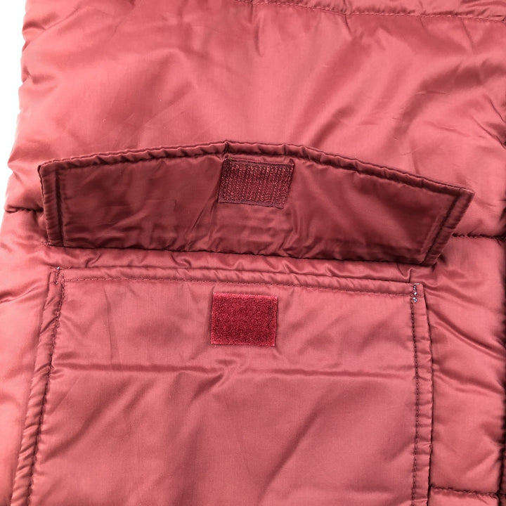 Oversized 70s-80'S Sears padded vest, men's size XXXL, vintage Nylon burgundy type Vintage Second Hand