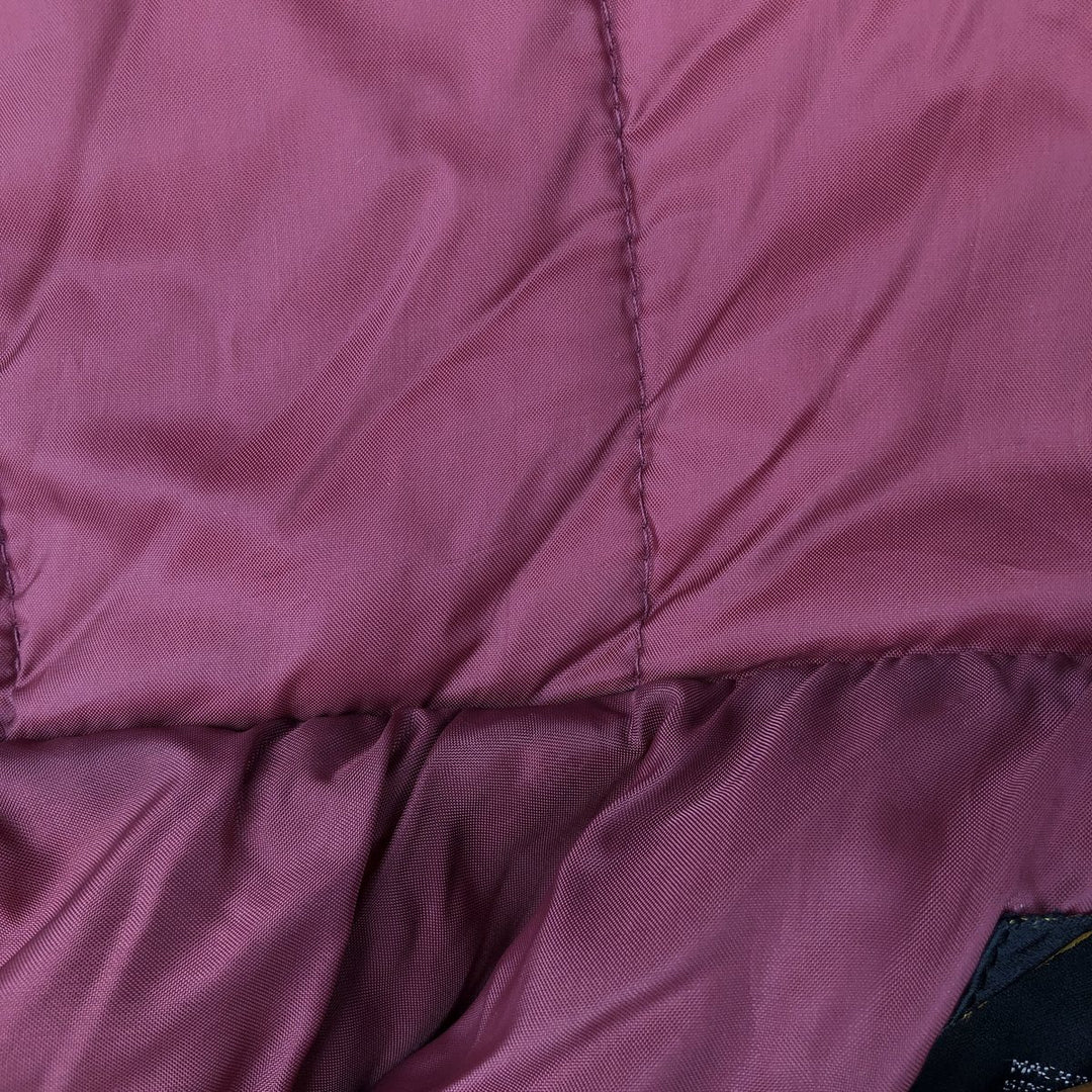 Oversized 70s-80'S Sears padded vest, men's size XXXL, vintage Nylon burgundy type Vintage Second Hand