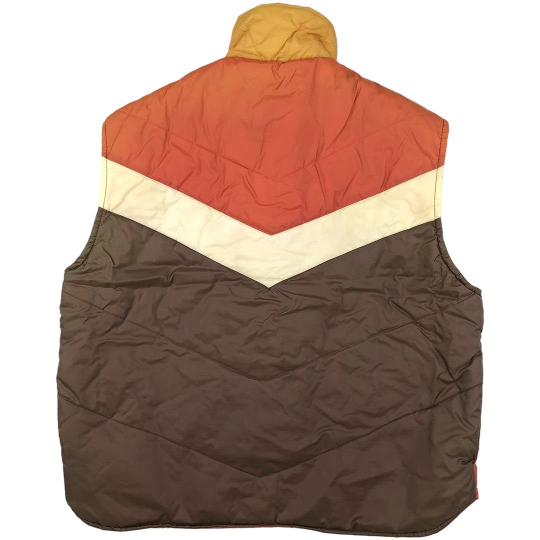 Vintage 70s-80'S SIGALLO padded vest, size L, men's Nylon brown type Vintage Second Hand