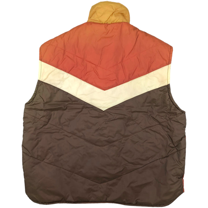 Vintage 70s-80'S SIGALLO padded vest, size L, men's Nylon brown type Vintage Second Hand